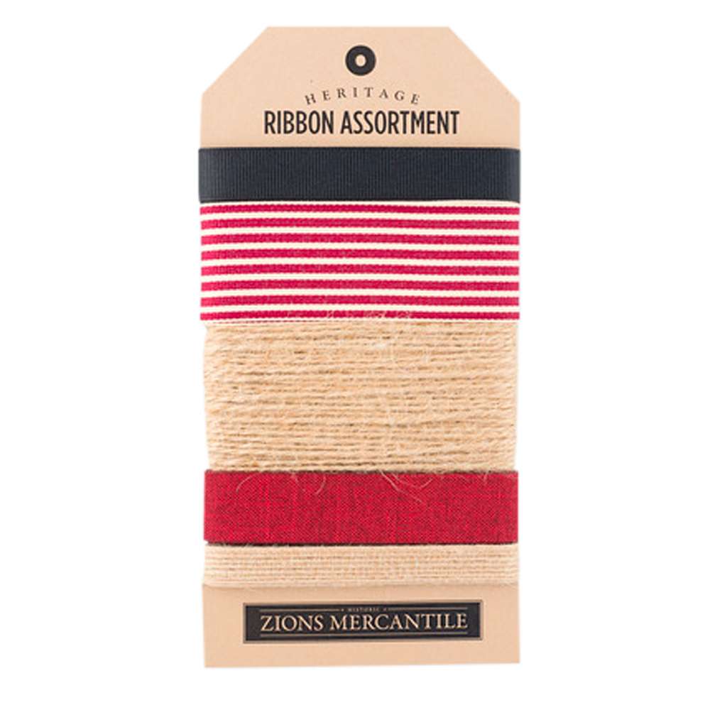 Ribbon Assortment (Red, Tan Stripe), , large image number 0