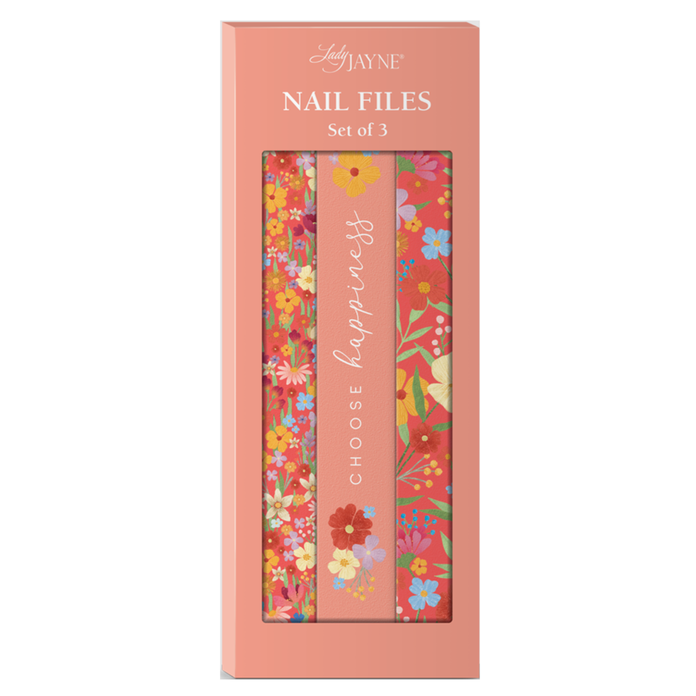 Coral Floral Nail Files