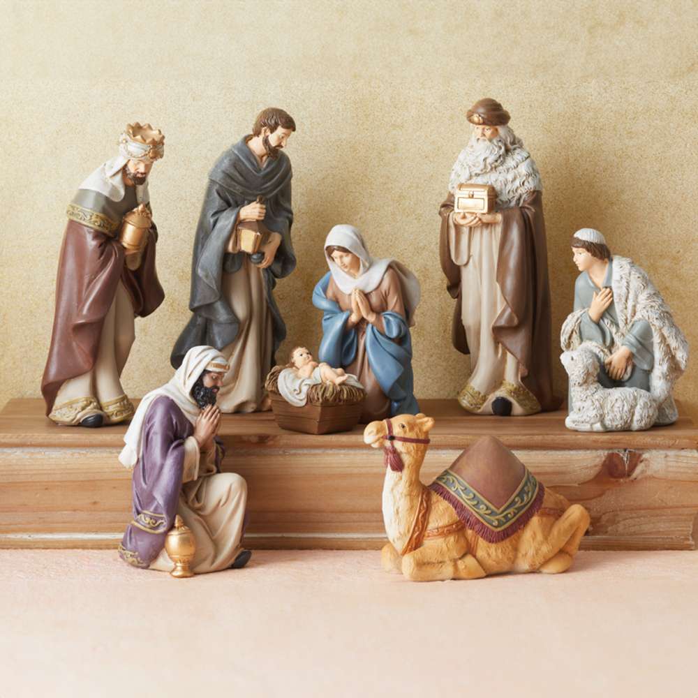 O Come Emmanuel Traditional Nativity Set, , large image number 1