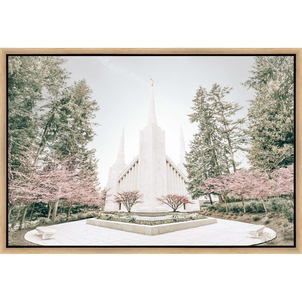 Sweet is the Work, Portland Temple (31.5x21.5 Framed Canvas)