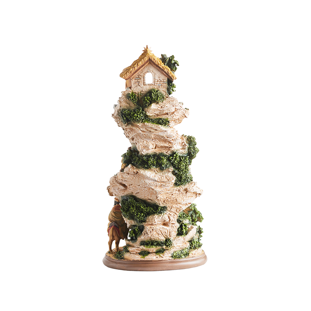 Stable with Stairs Resin Nativity, , large image number 3