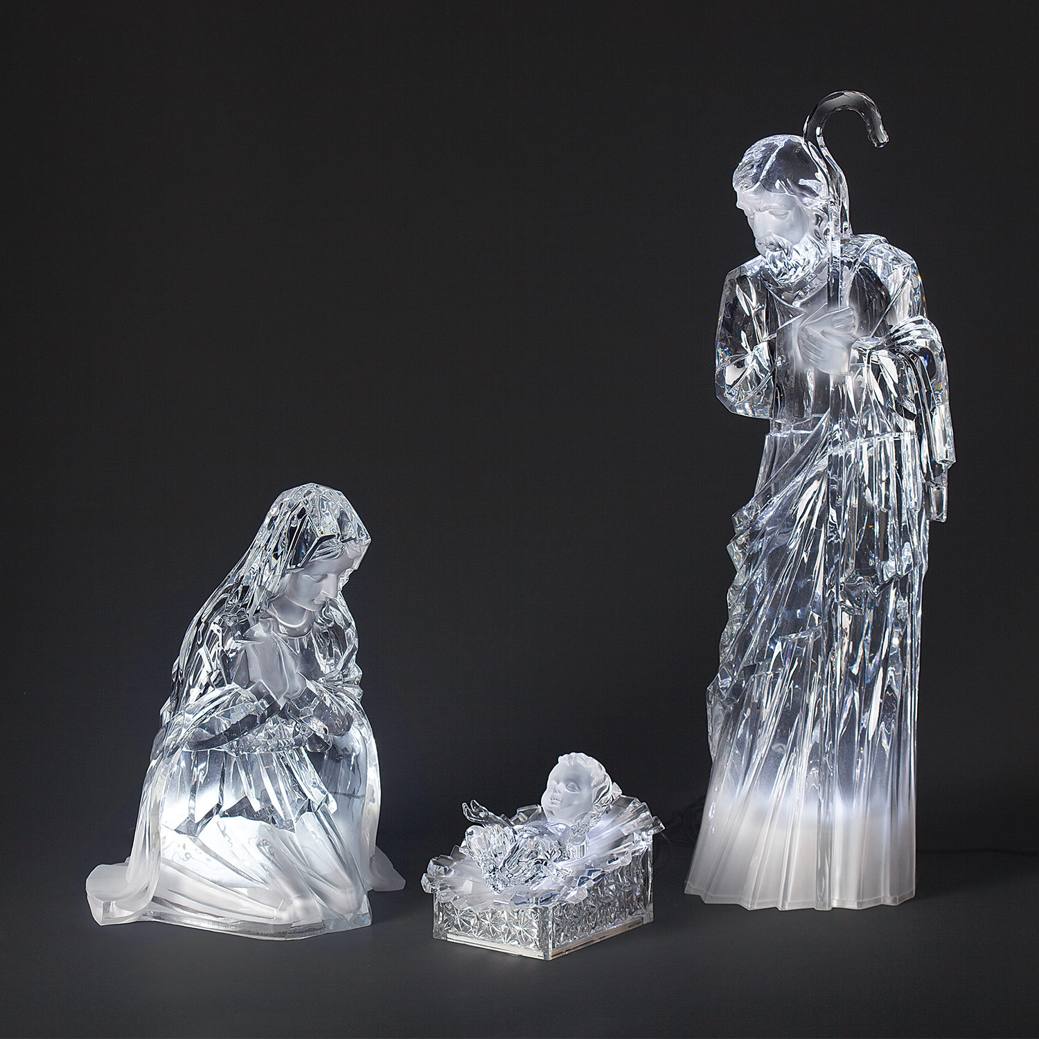 Light-up Acrylic Holy Family Nativity
