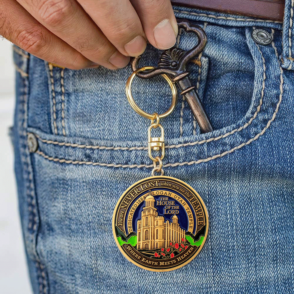 Logan Utah Temple Keyring, , large image number 3