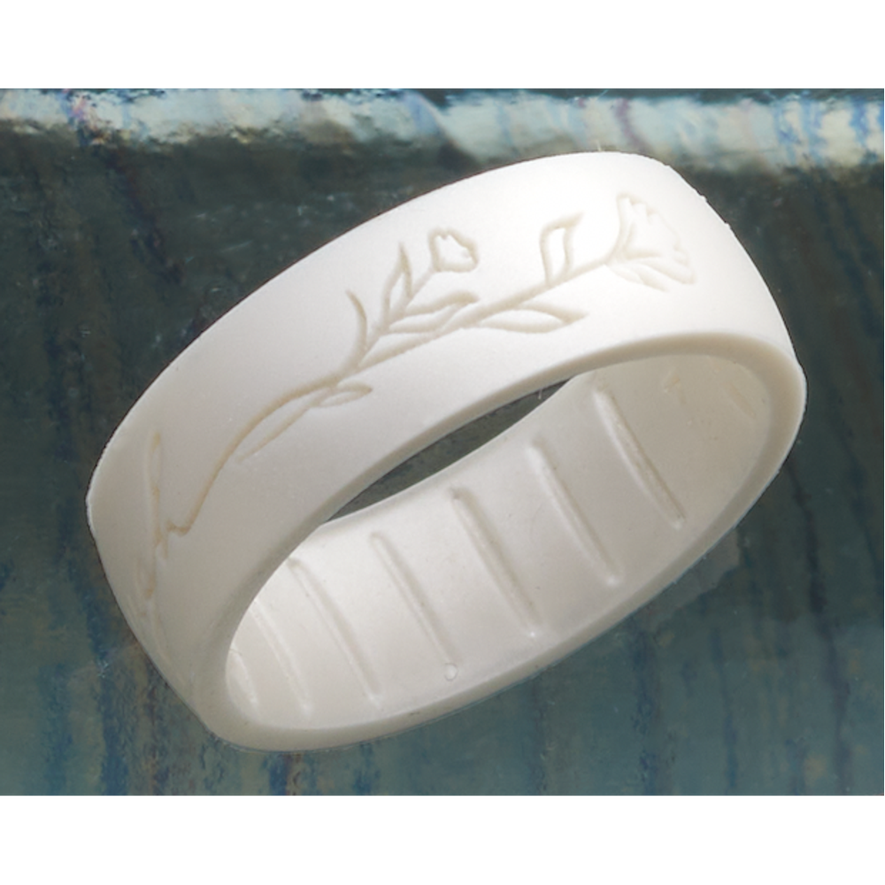 Silicone More Than Enough White Pearl Ring, , large