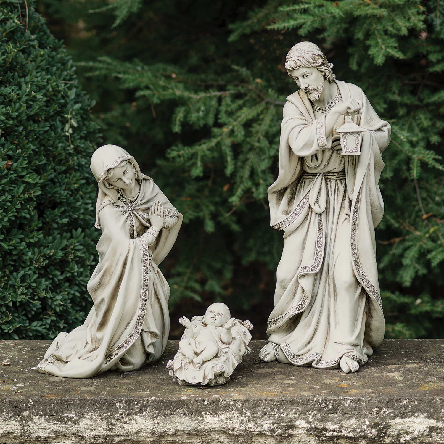 Large Holy Family Nativity Figurines, , large
