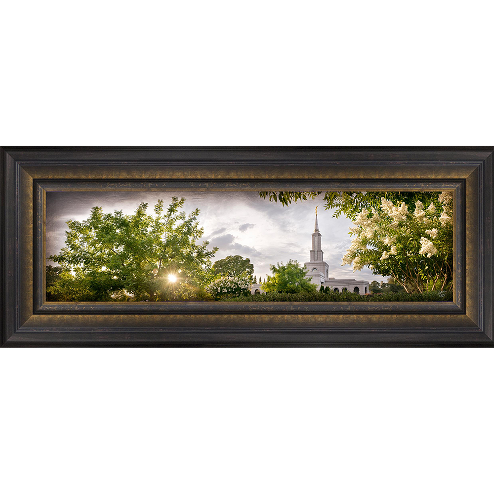 Sacramento Temple, the Day Dawn is Breaking (19x48 Canvas Framed Art)