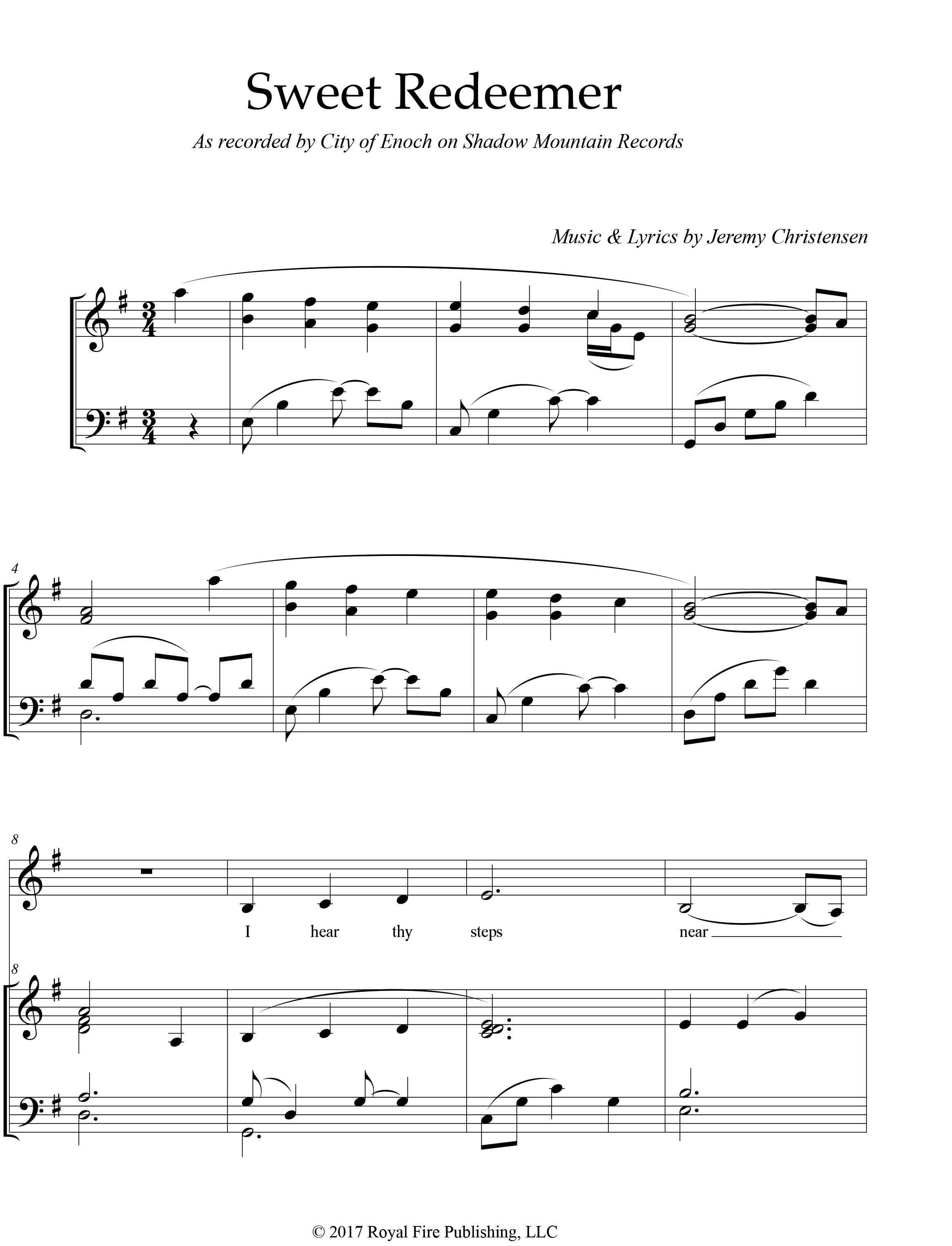 Sweet Redeemer Sheet Music