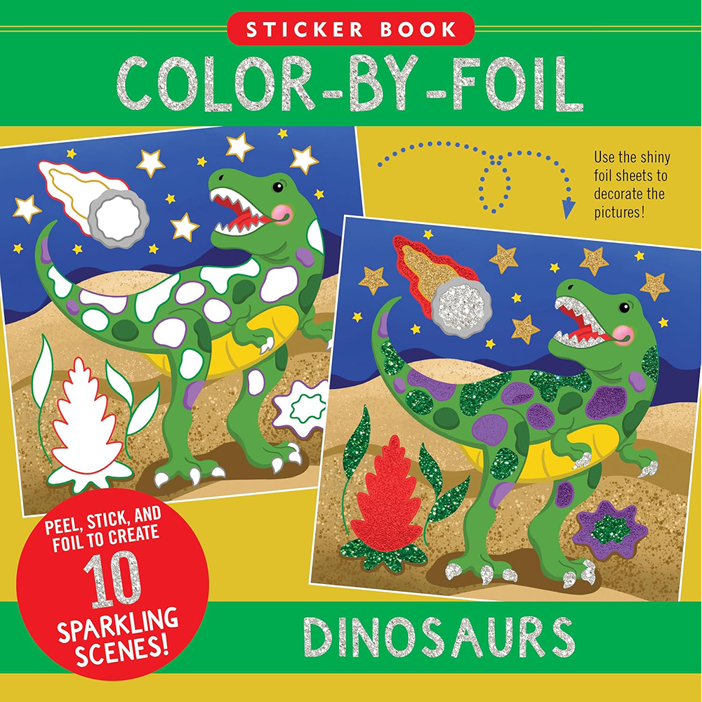 Color-By-Foil Sticker Book Dinosaurs
