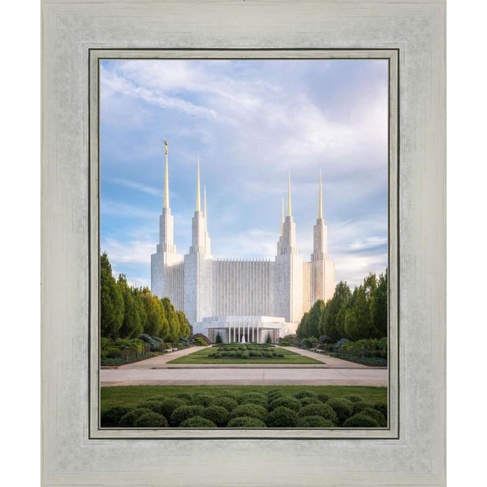 Washington, D.C. Temple, Blue Sky (19x16 Framed Paper Print)