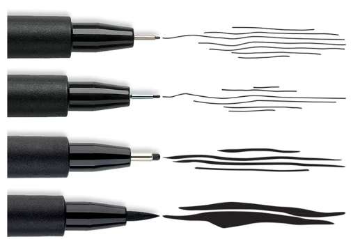 Black Journaling Pen Set, , large