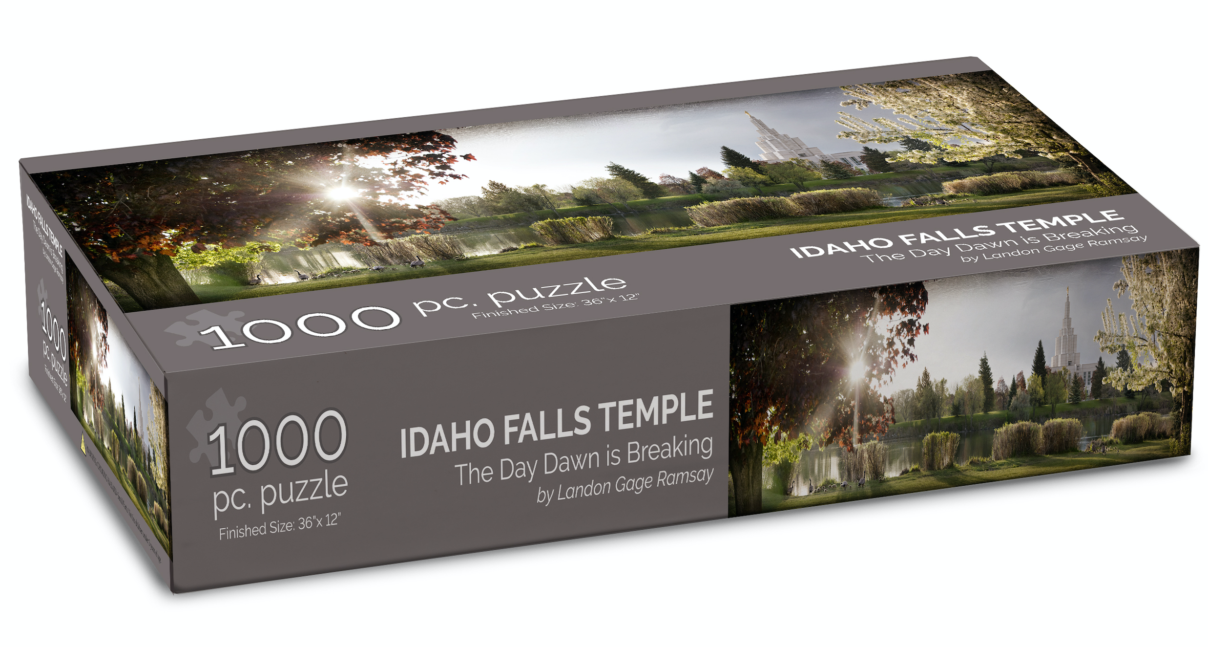 Idaho Falls Temple Panoramic 1000 Piece Puzzle