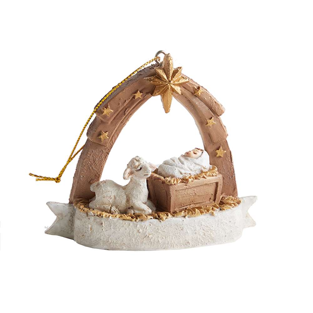 Starry Night Baby Jesus with Lamb Ornament, , large image number 0