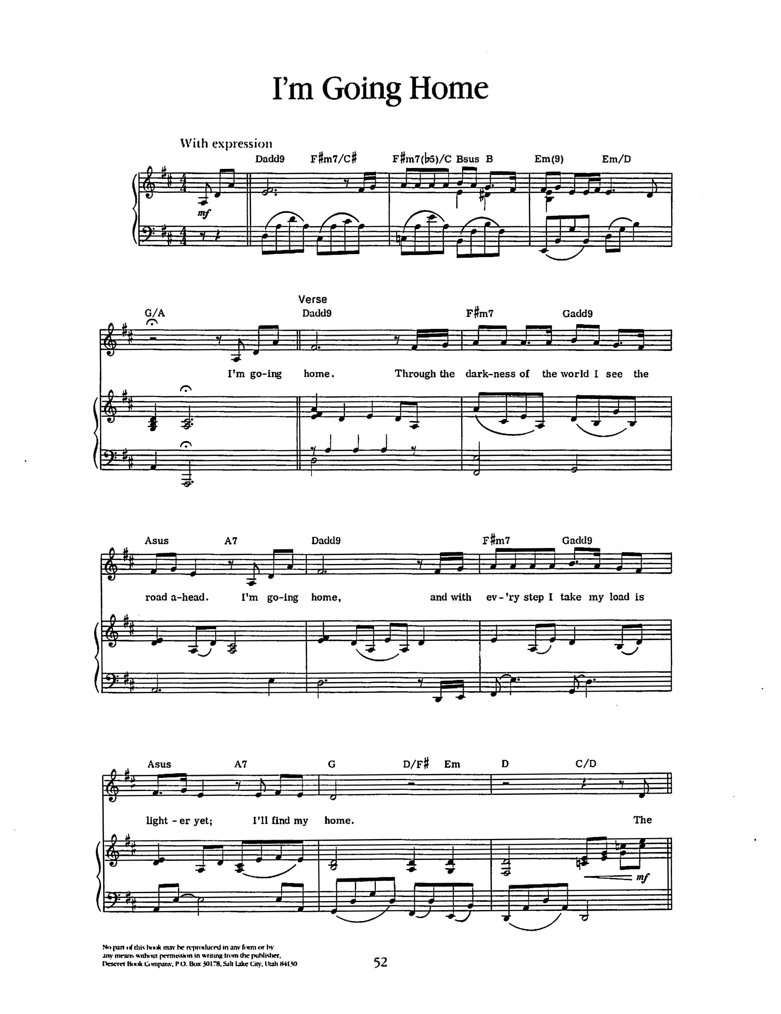 I'm Going Home Sheet Music