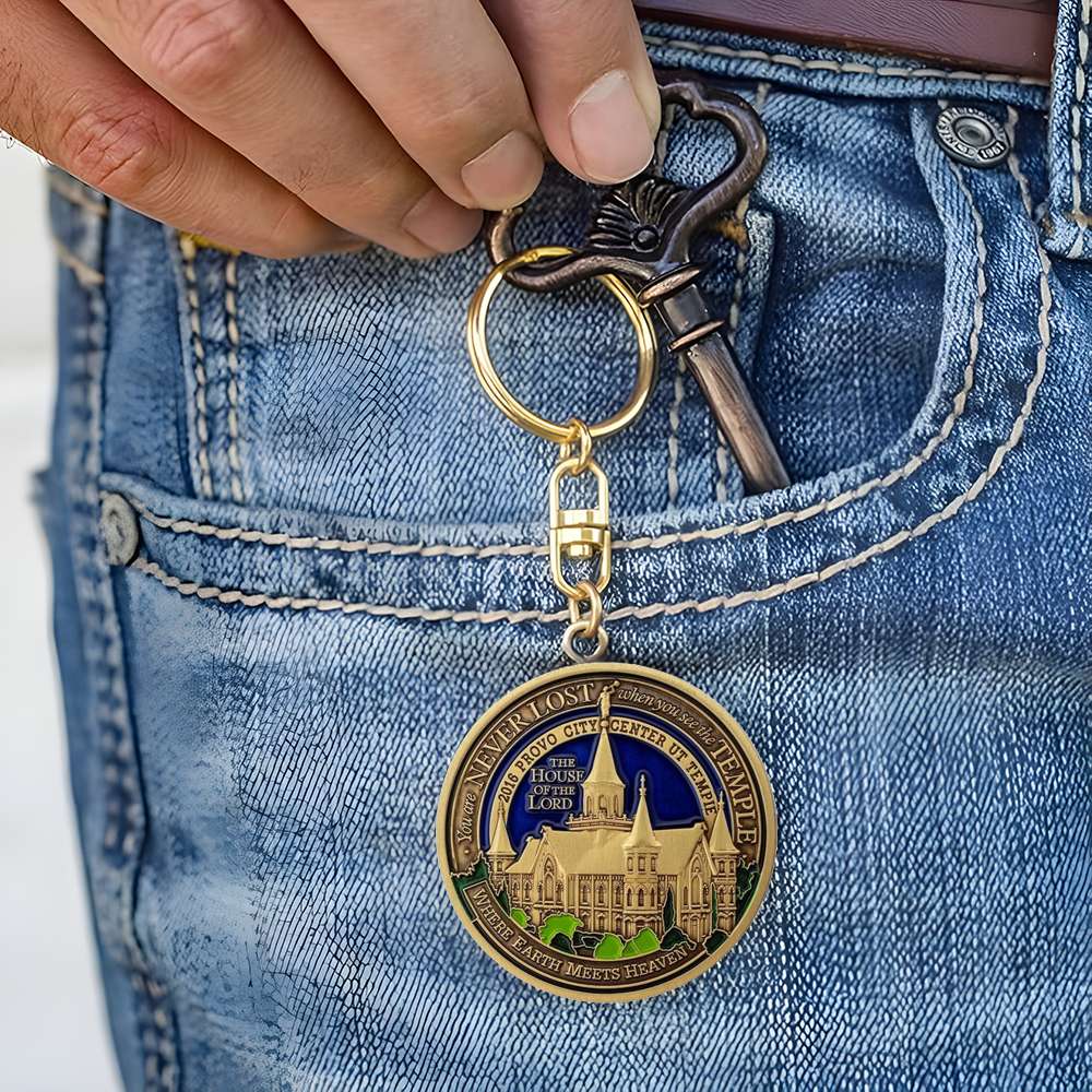 Provo City Center Utah Temple Keychain, , large image number 4