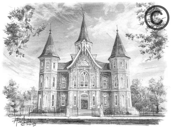 Provo City Center Temple Black and White Recommend Holder, , large image number 1