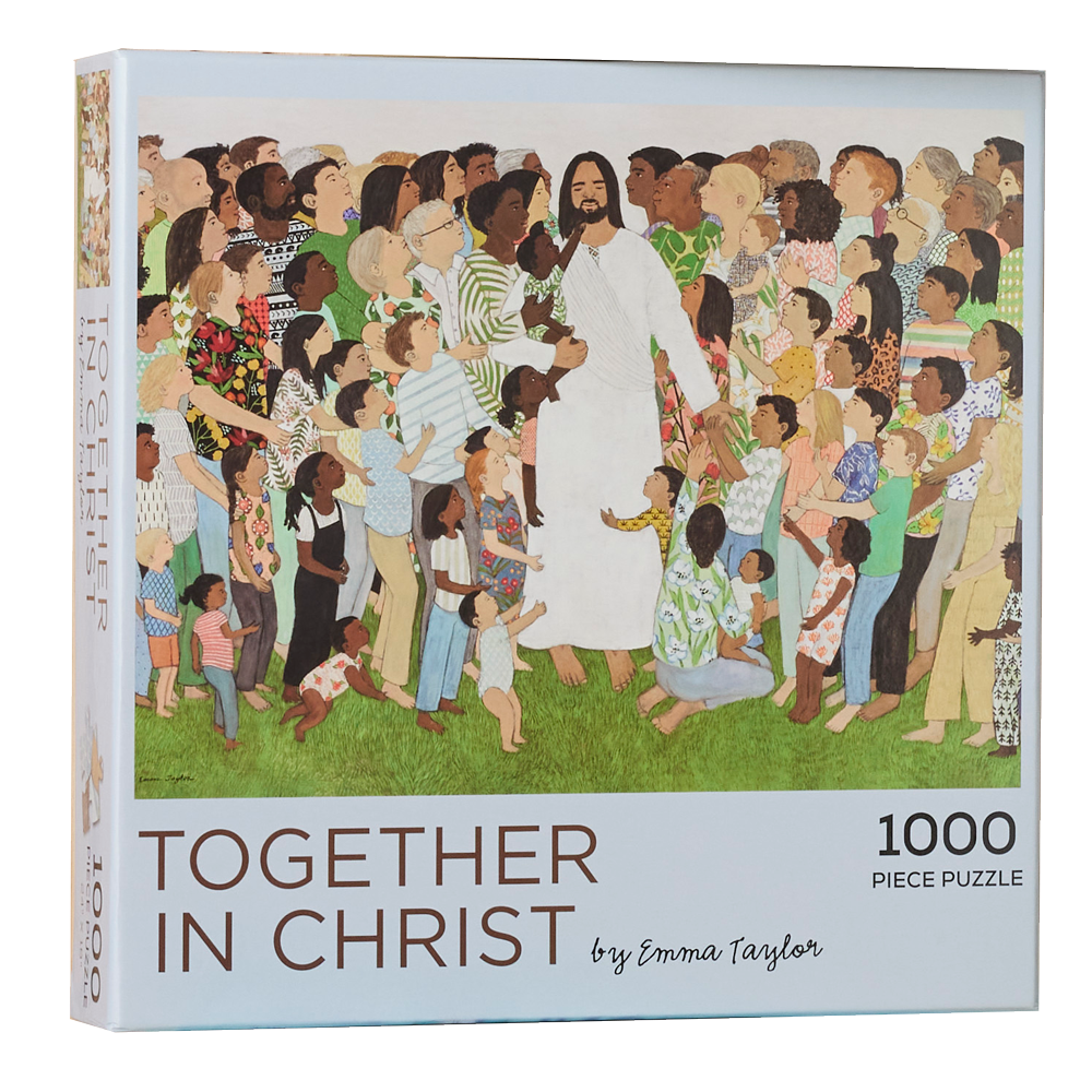 Jesus And Mary With Heart 1000-Piece Jigsaw Puzzle For Adults - Wooden Pieces, Unique Shapes, Softclick Fit