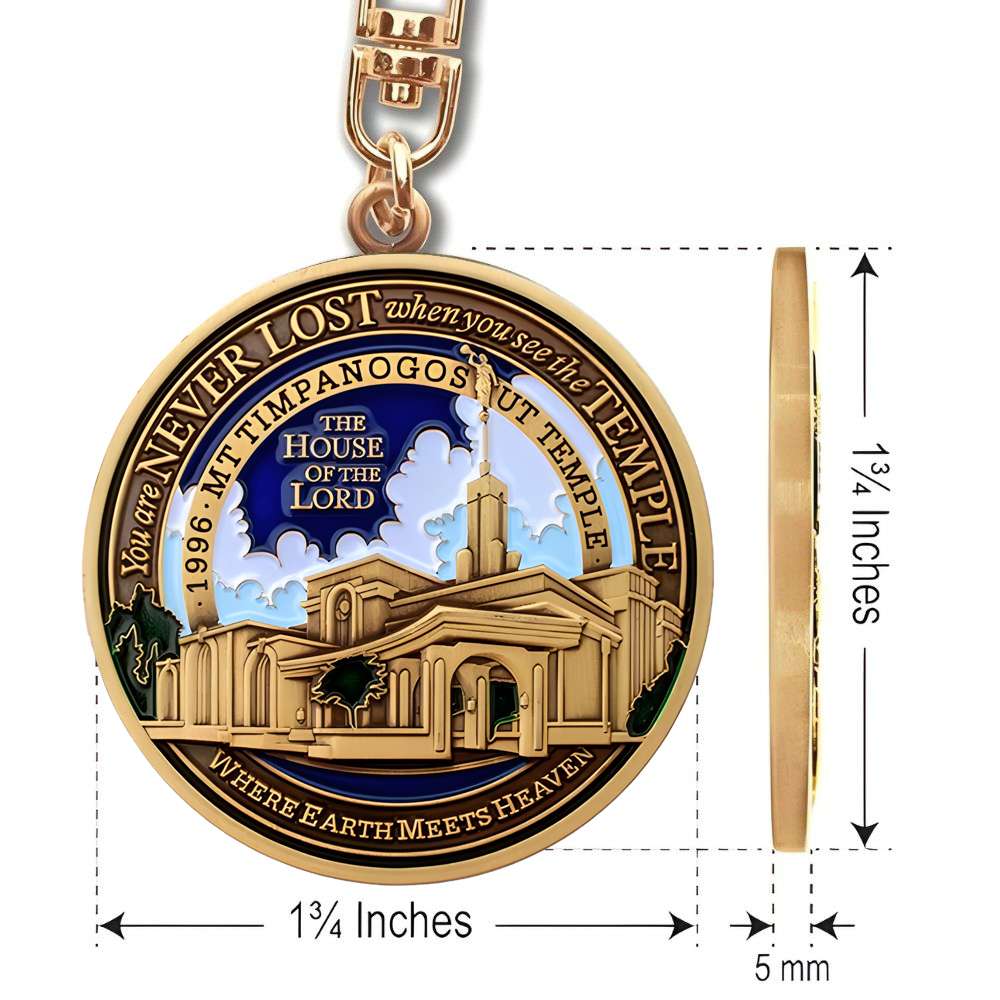 Mt. Timpanogos Utah Temple Keychain, , large
