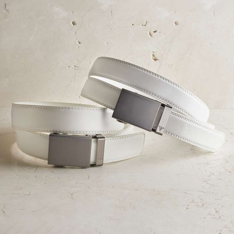 Gunmetal on White 40mm Belt, , large image number 2
