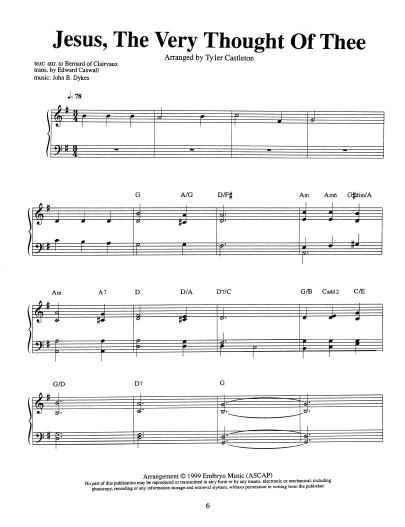 Jesus, the Very Thought of Thee