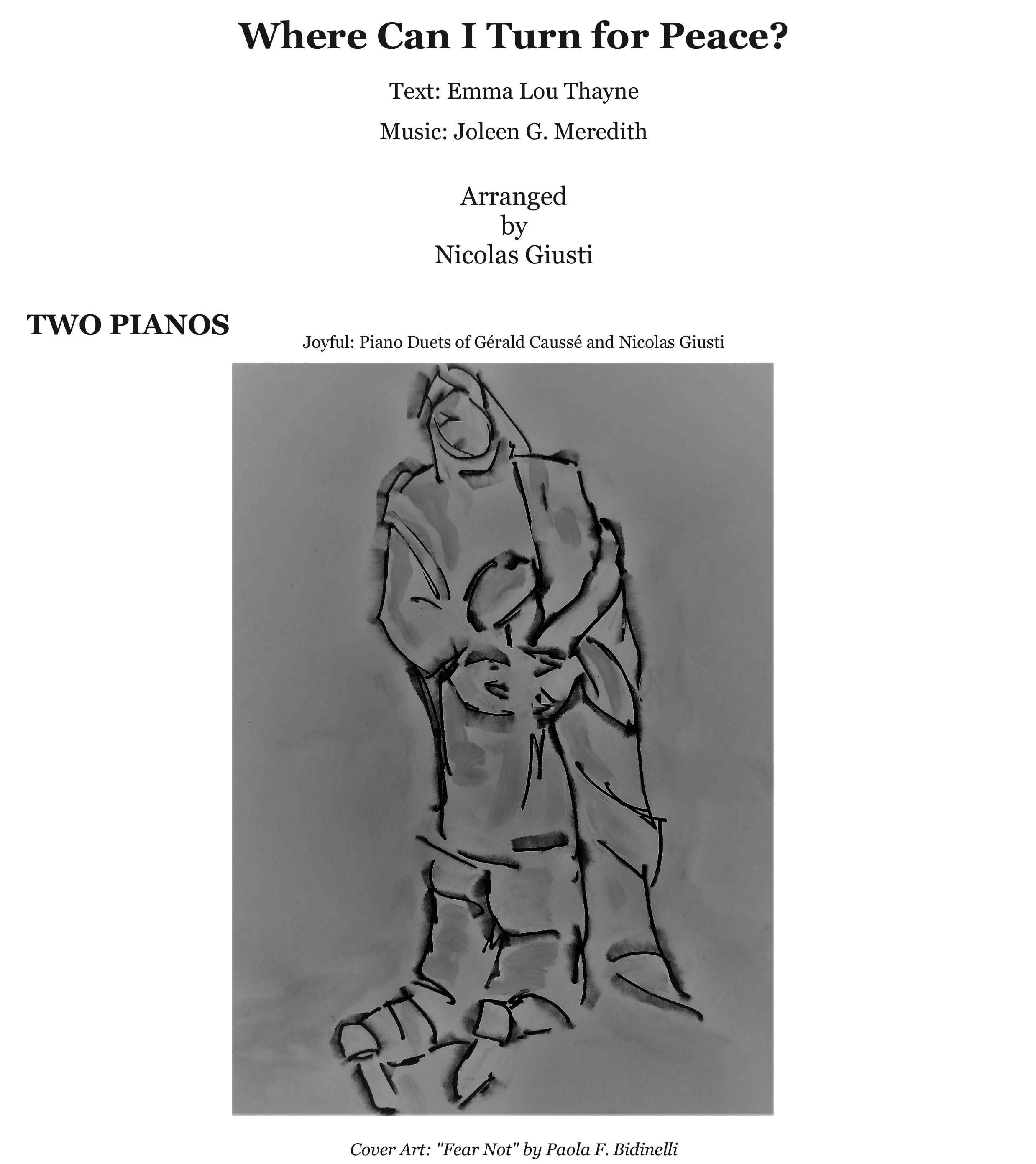Where Can I Turn for Peace? - Piano Duet