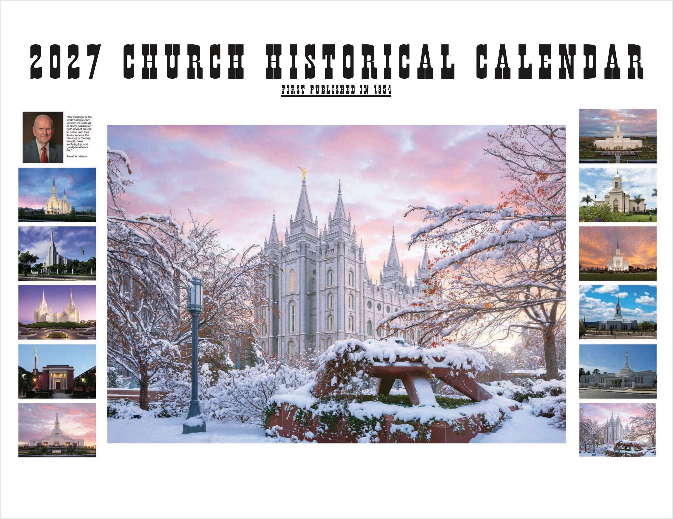 2027 Church Historical Wall Calendar