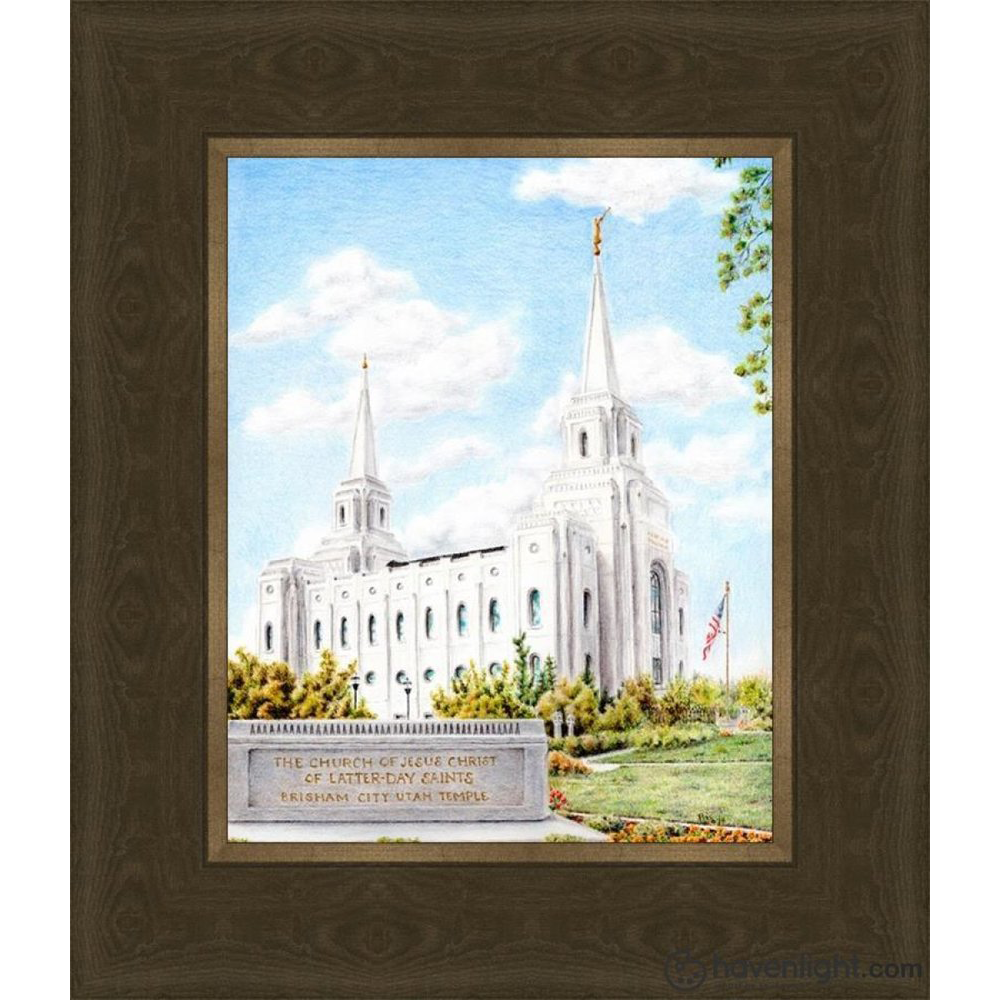 Brigham City Temple, With Humbled Heart (14x12 Framed Art), , large image number 0