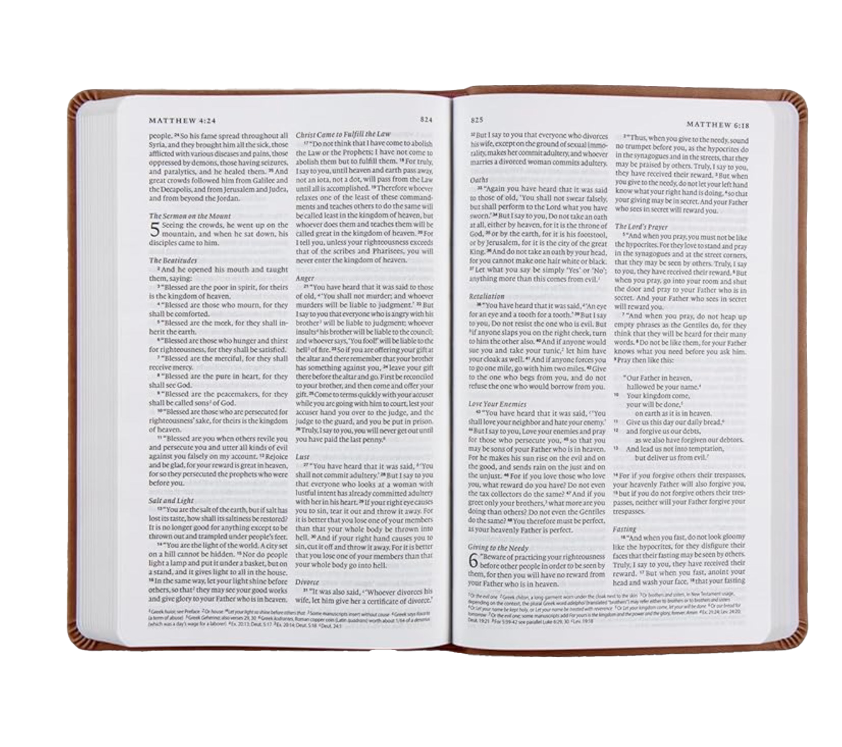 ESV Value Thinline Bible,Faux Leather, English Saddle, , large