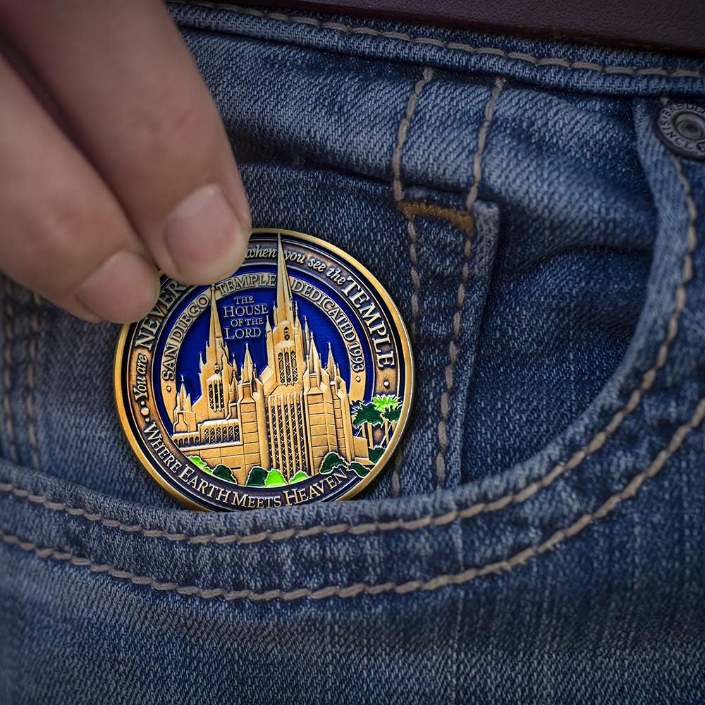 San Diego California Temple Medallion Coin, , large image number 4