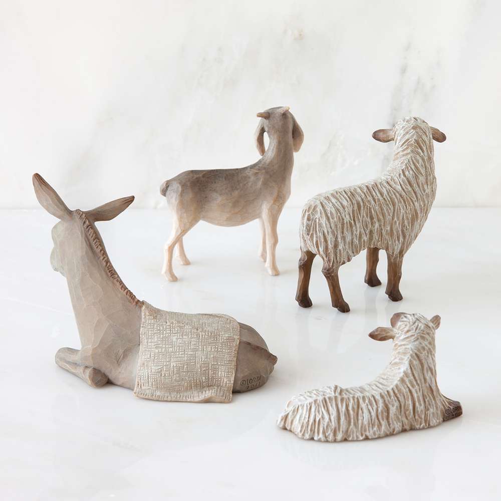 Willow Tree Sheltering Animals Resin Nativity Figurines, , large image number 2