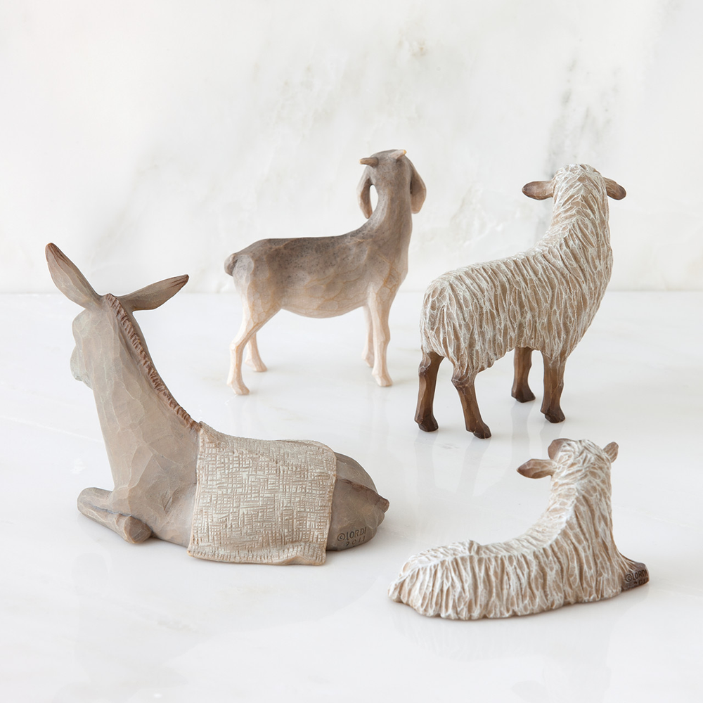 Willow Tree Sheltering Animals Resin Nativity Figurines, , large image number 2