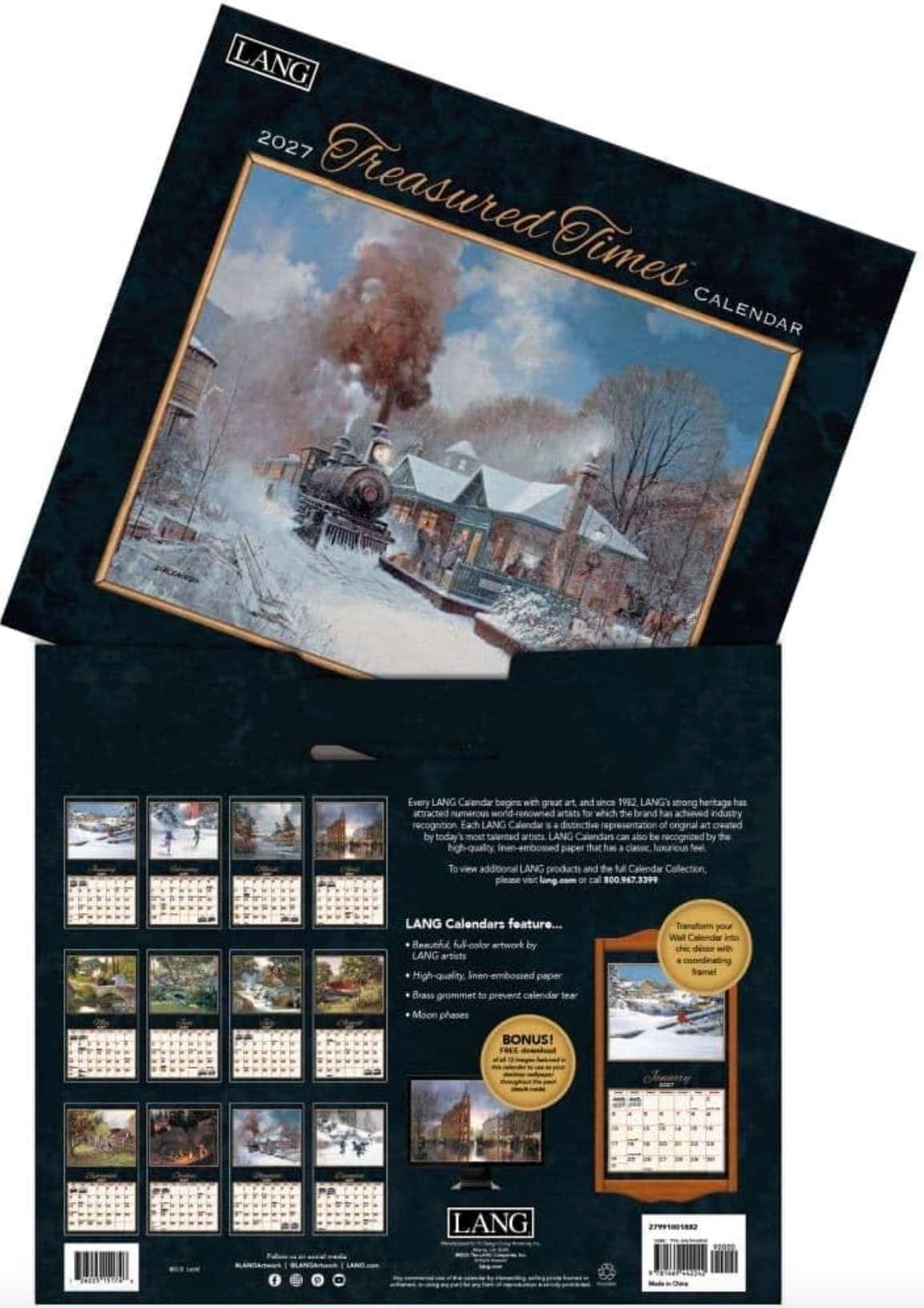 2027 Treasured Times Wall Calendar, , large image number 2
