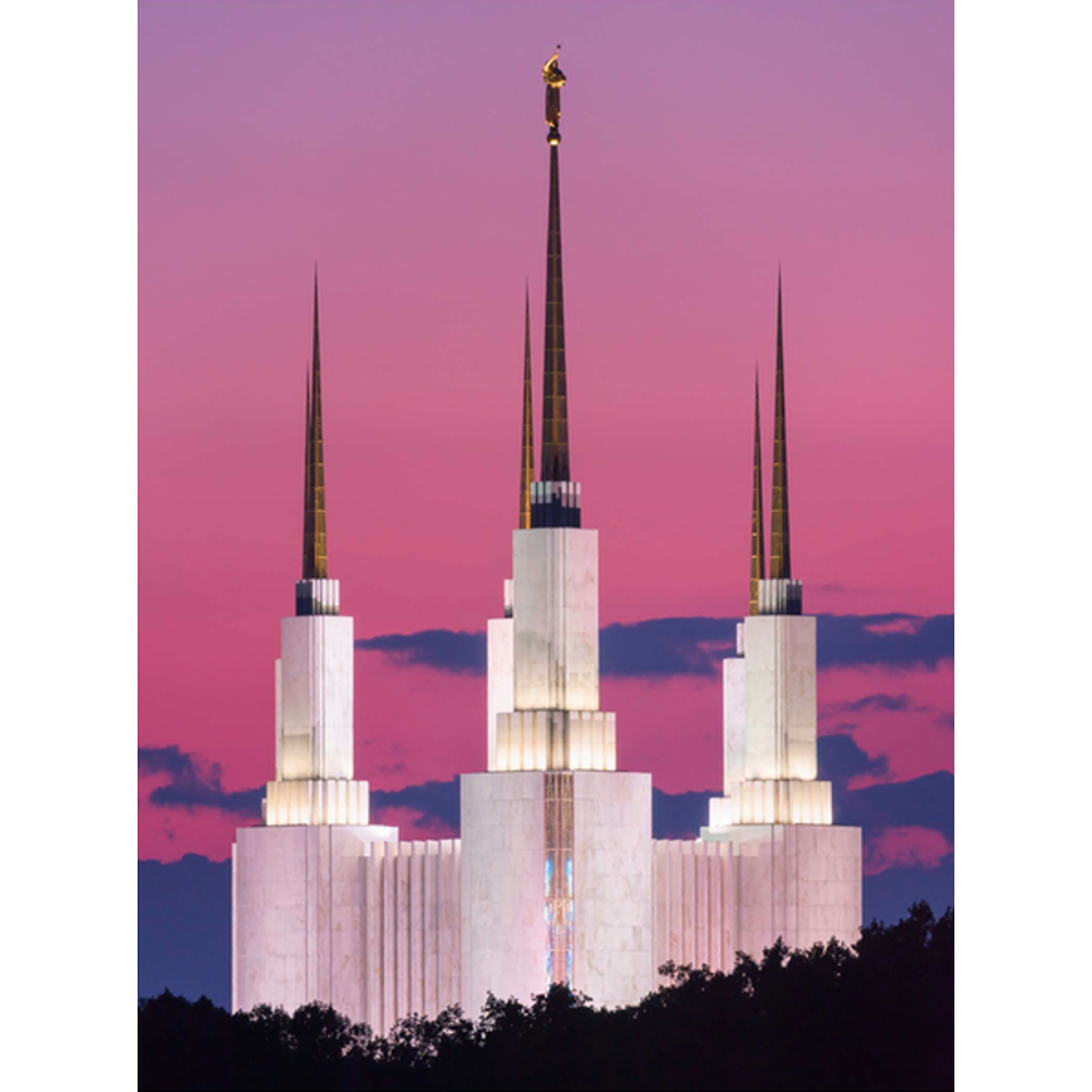 Washington, D.C. Temple Sunset Glow,  Washington, D.C. Temple Sunset Glow