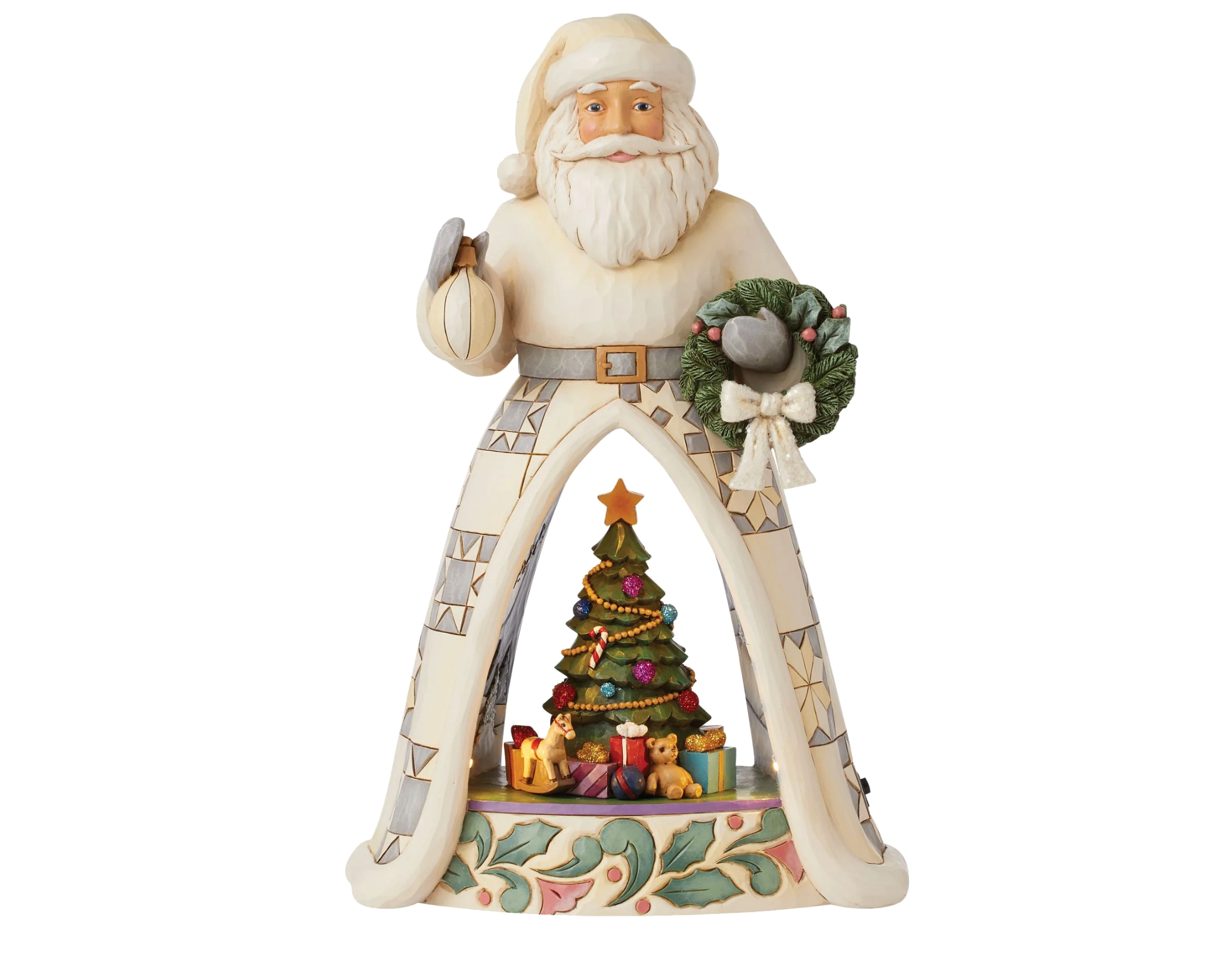 Santa Open Scene LED Figurine, , large image number 0