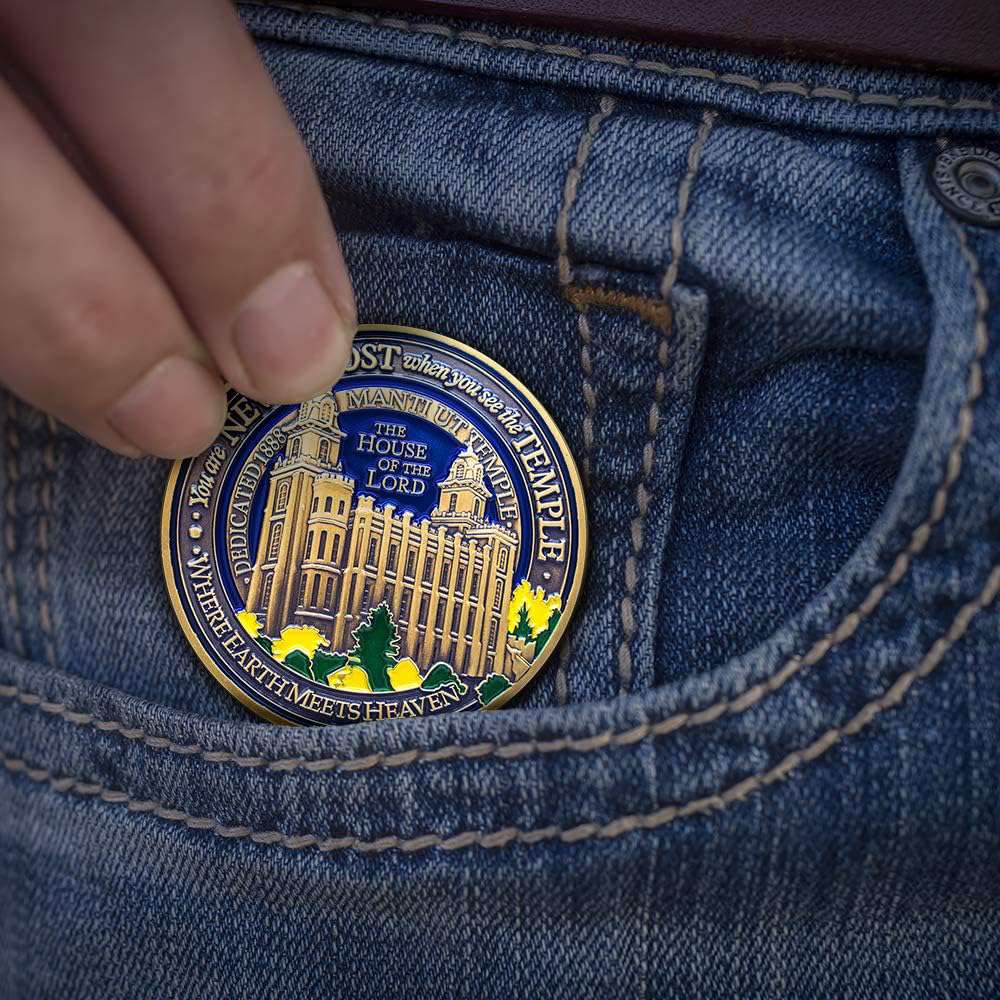 Manti Utah Temple Medallion Coin, , large image number 4