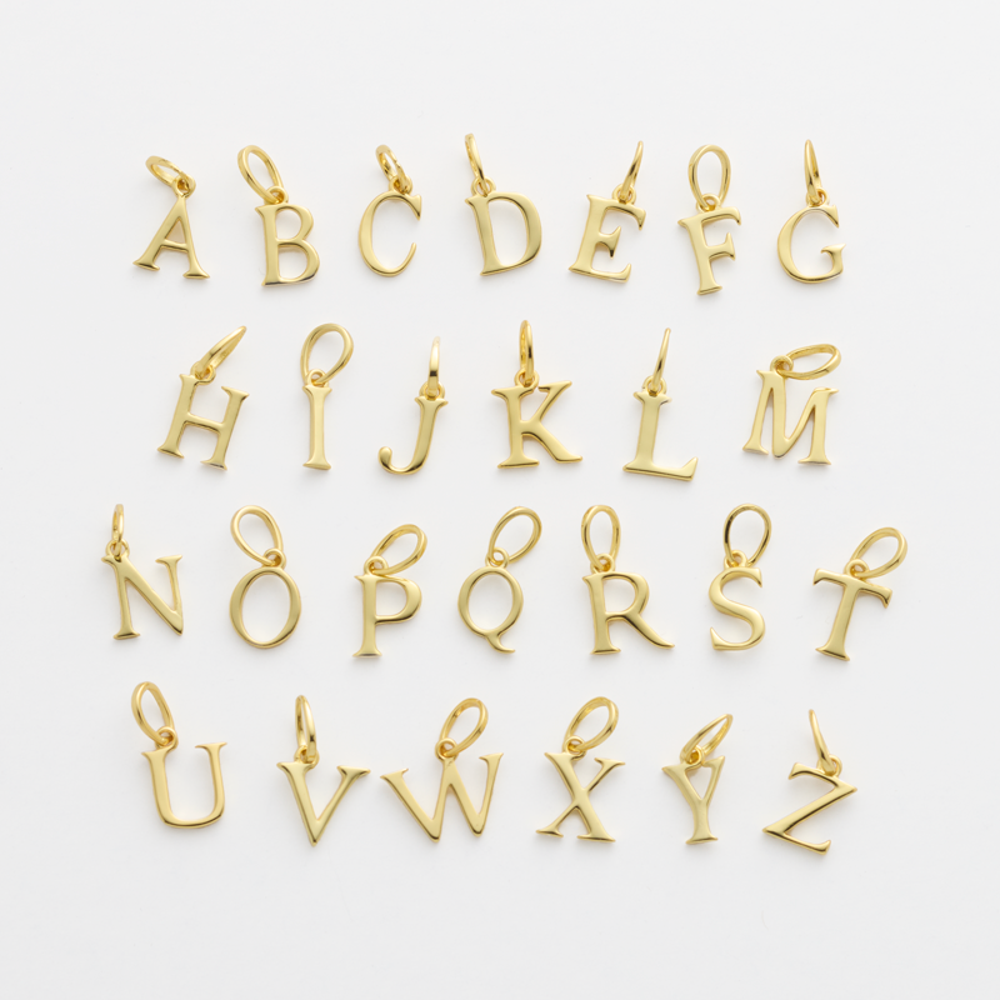 Gold Alphabet Charm,  Gold Alphabet Charm