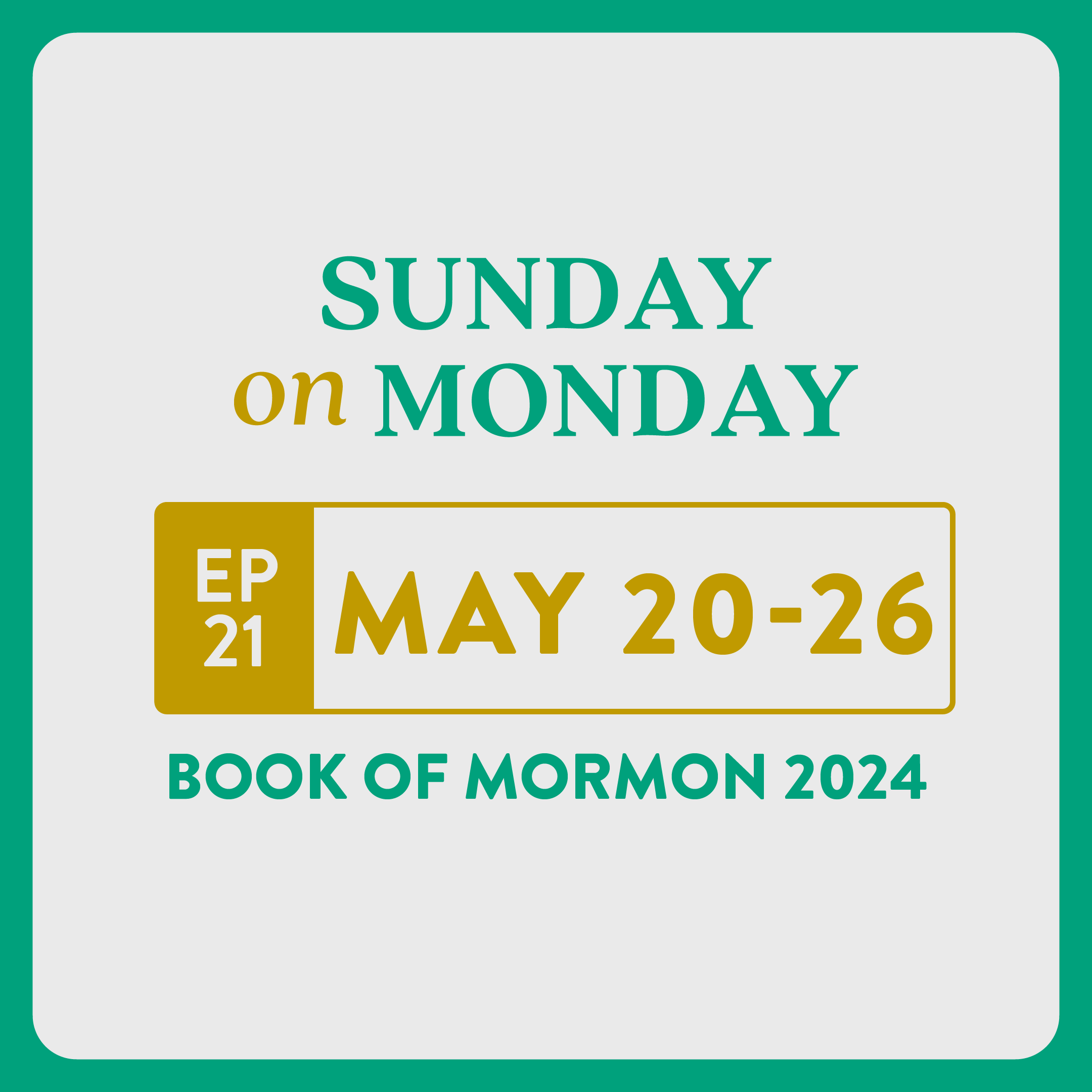 #21 Mosiah 18-24: Unity