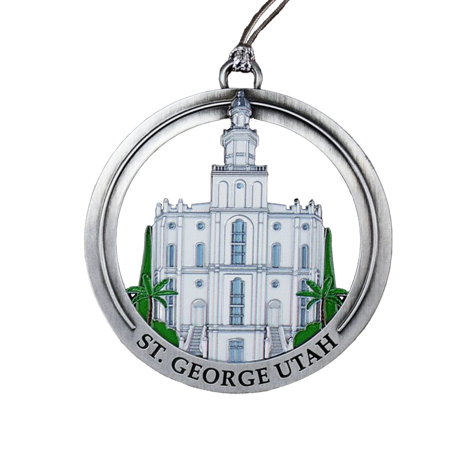 St George Utah Temple Color Ornament