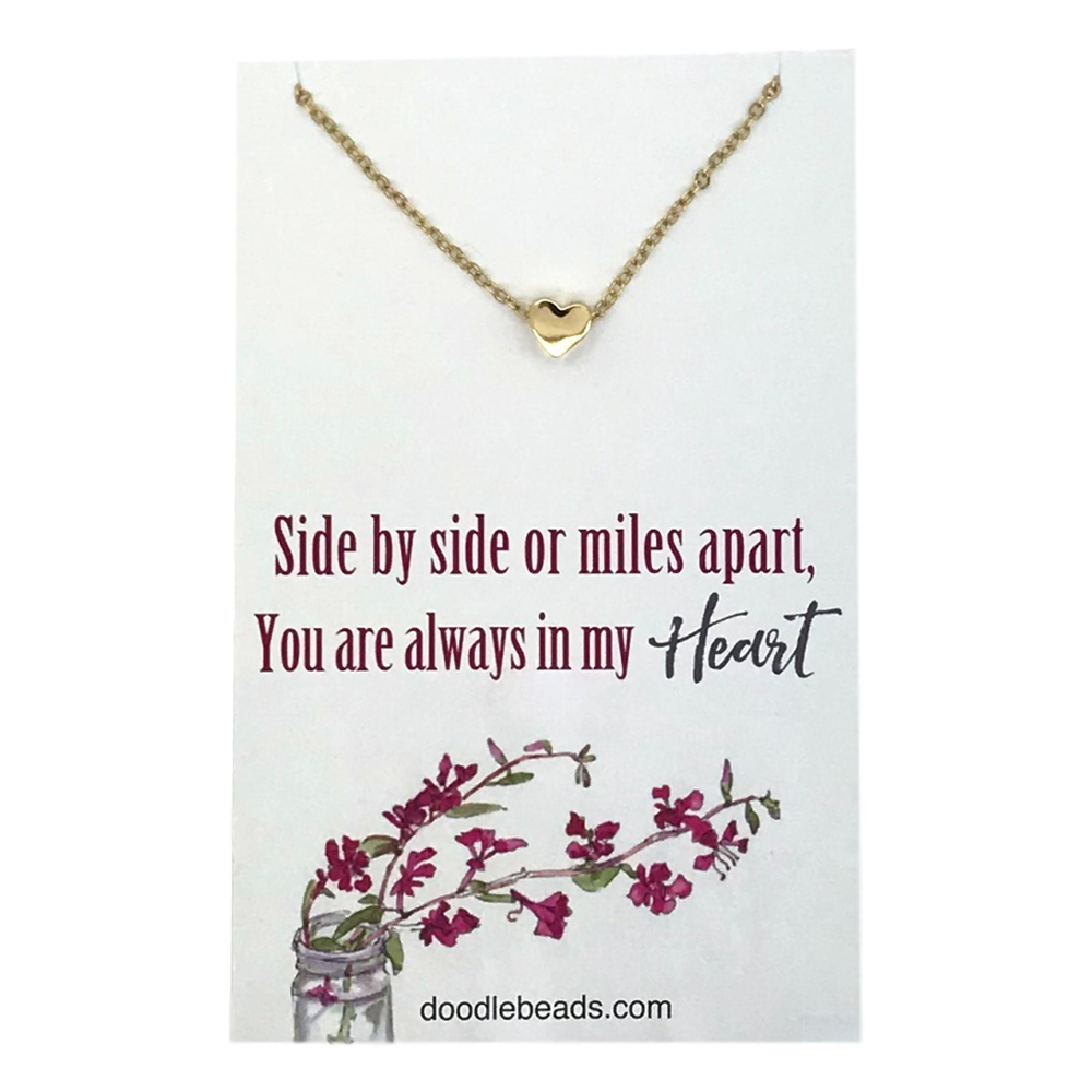 Side by Side or Miles Apart Heart Necklace, , large image number 3