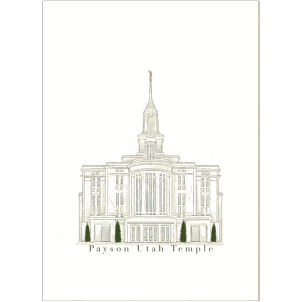 5x7 Payson UT Temple - Print,  5x7 Payson UT Temple - Print