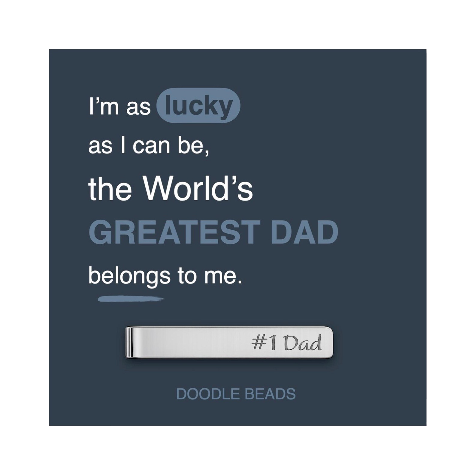 Lucky As I Can Be Tie Bar