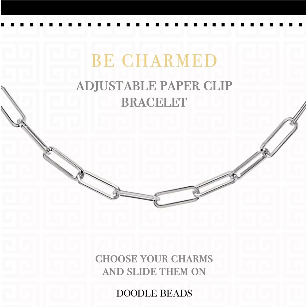 Be Charmed Adjustable Paperclip Bracelet, , large image number 2