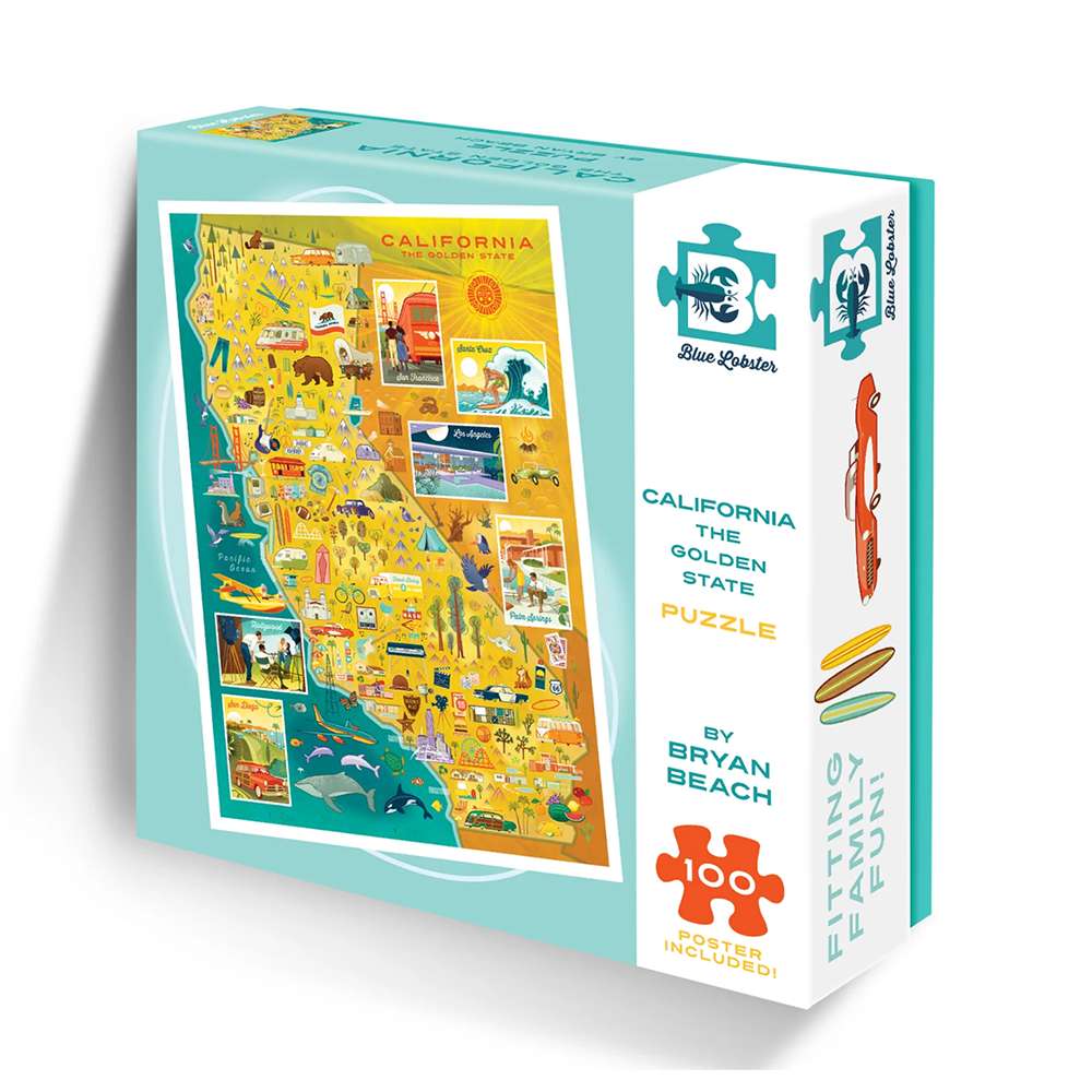 California, the Golden State Puzzle (100 Pieces)