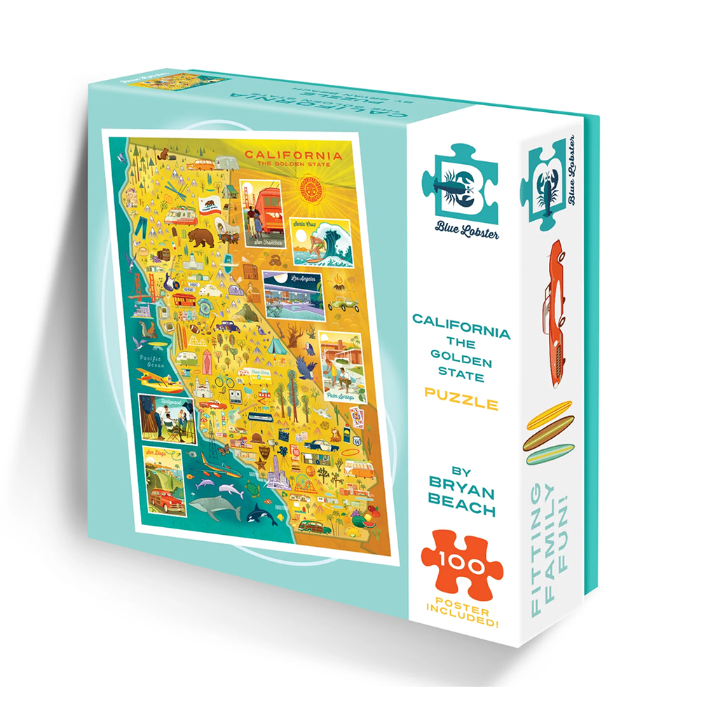 California, the Golden State Puzzle (100 Pieces)