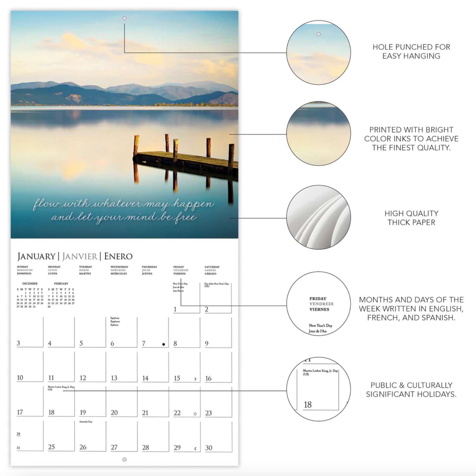 2027 Serenity Wall Calendar, , large