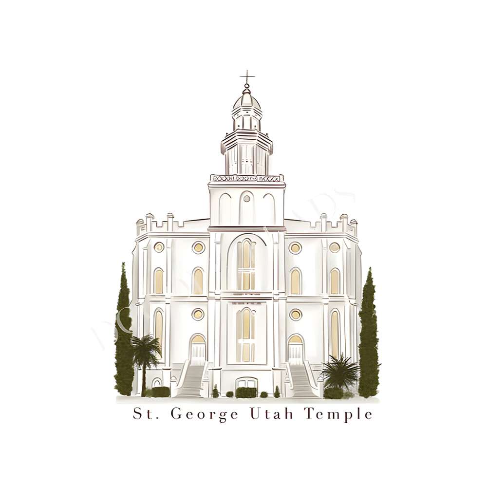 St. George Utah Temple - 5x7 Print, , large image number 0