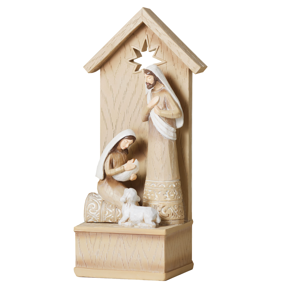 Sleep in Heavenly Peace Music Box Nativity, , large