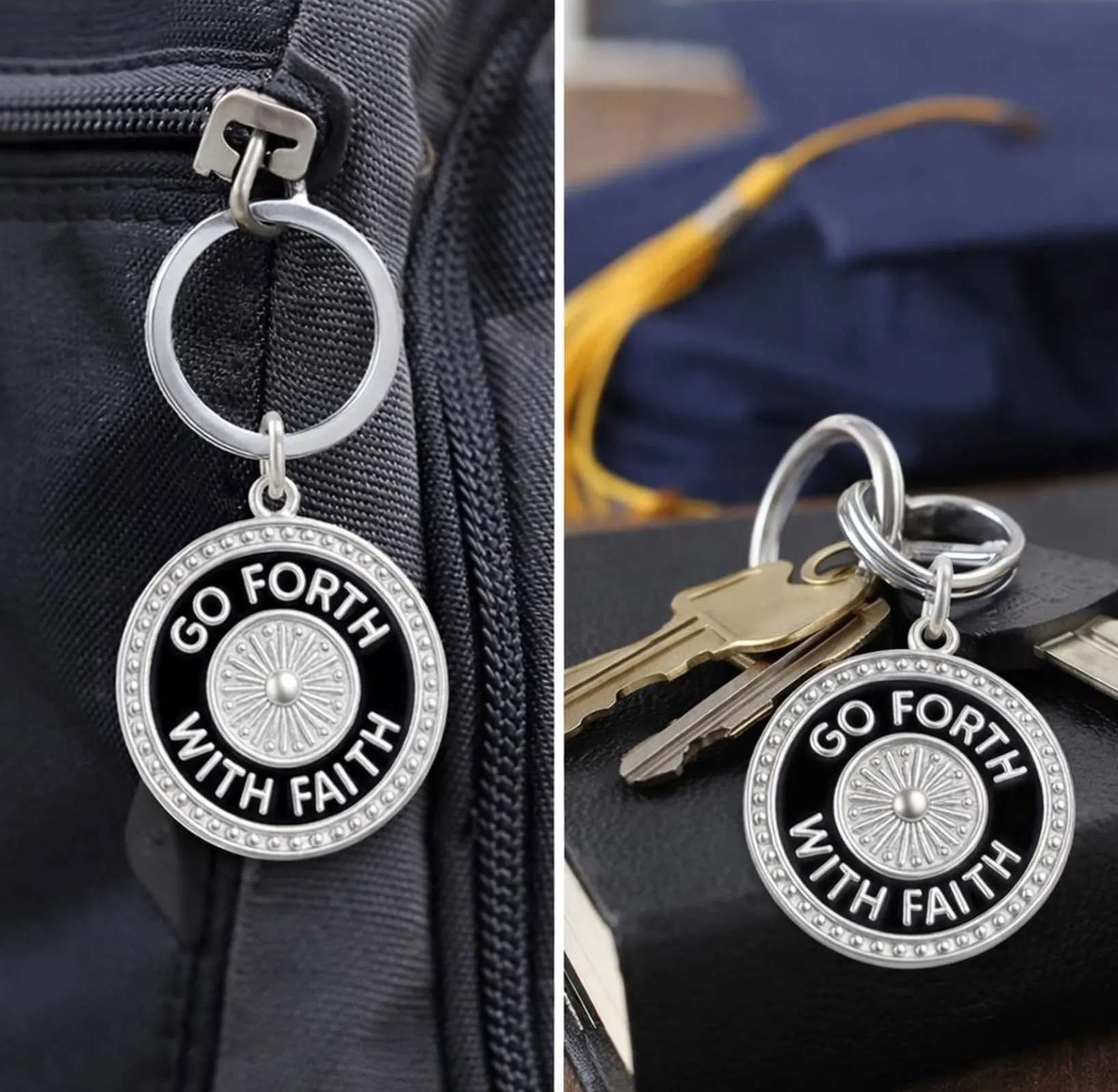 Go Forth with Faith Keyring, , large image number 2