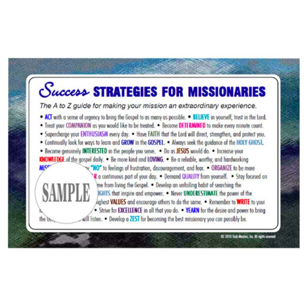 Success Strategies for Missionaries Card, , large