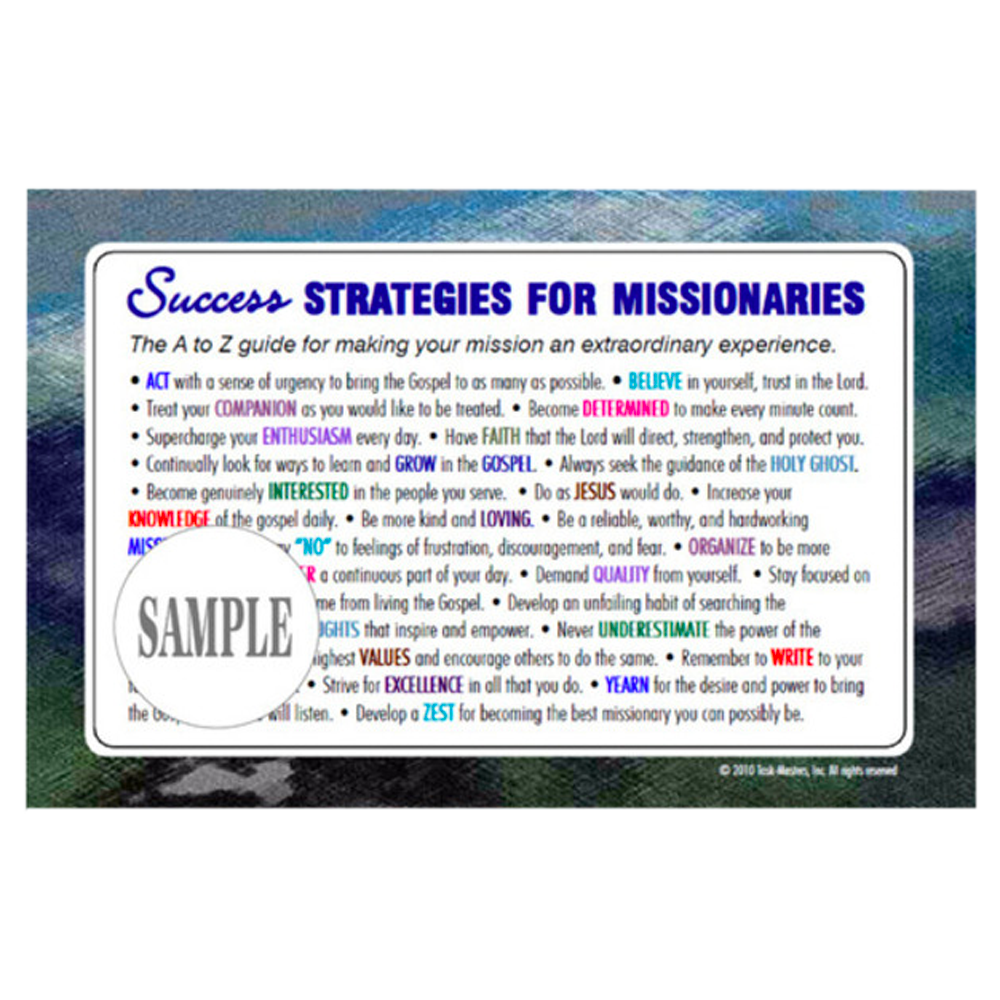 Success Strategies for Missionaries Card, , large