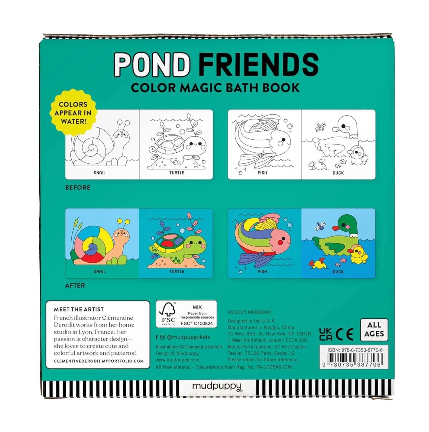 Pond Friends Color Magic Bath Book, , large image number 4